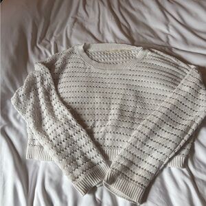 Elegant White Knit Sweater